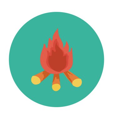 düz vektör simgesini ateşle 