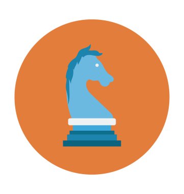 Satranç düz vektör simgesi 