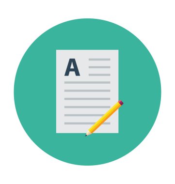 iş günlüğü düz vektör simgesi 