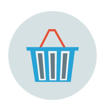 Sepet düz vektör simgesi