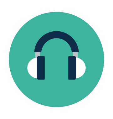 kulaklık düz vektör simgesi