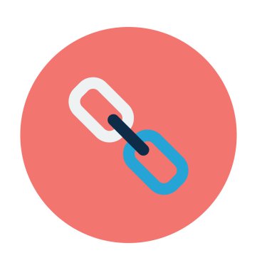 bağlantı düz vektör simgesi