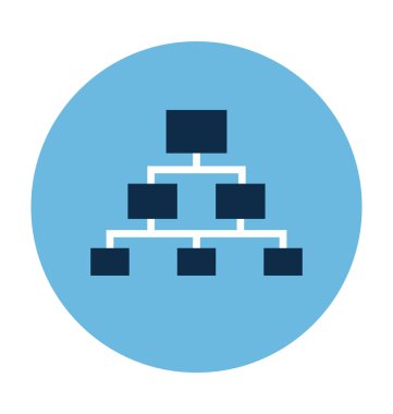 öğeleri hiyerarşi düz vektör simgesi