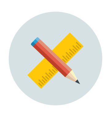 cetvel düz vektör simgesi