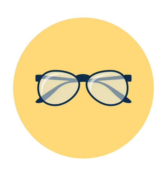 Gafas Vector Plano Icono — Vector de stock