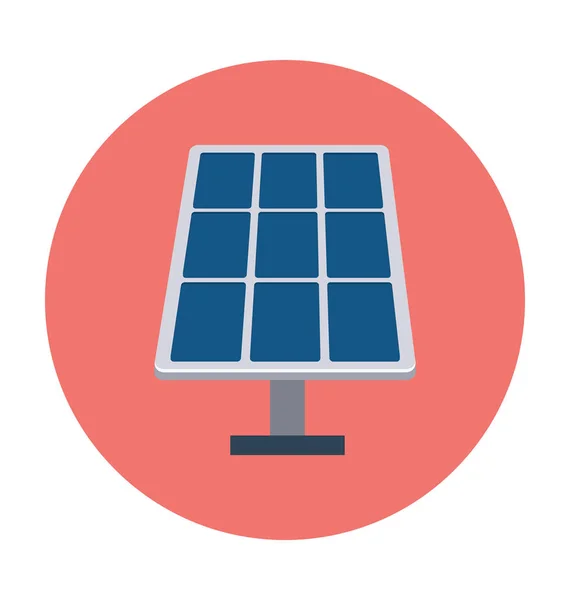 Pantalla Solar Icono Vector Plano — Vector de stock