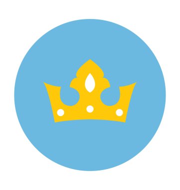 taç düz vektör simgesi