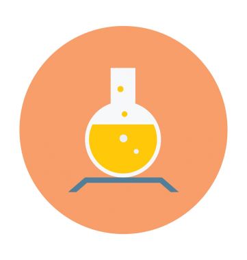 Deney düz vektör simgesi 