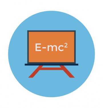 Kimya formül düz vektör simgesi 
