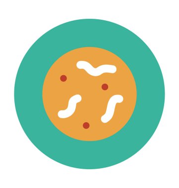 Bakteri düz vektör simgesi 