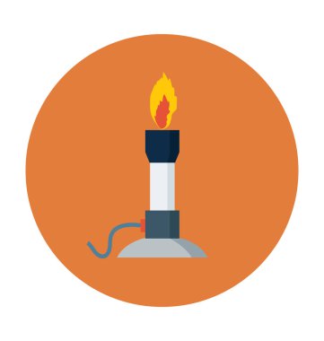 Laboratuvar mum düz vektör simgesi 