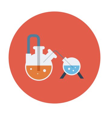 Deney düz vektör simgesi 