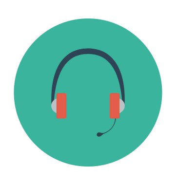 Kulaklık düz vektör simgesi 