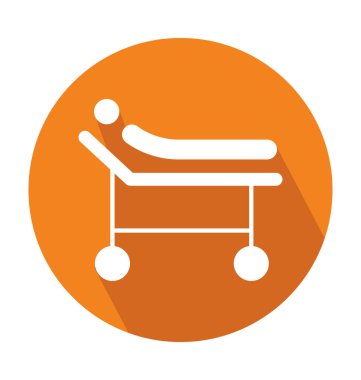 yatağın düz vektör simgesi 