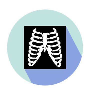 radioscopy düz vektör simgesi 