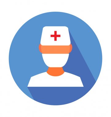 Doktor düz vektör simgesi 