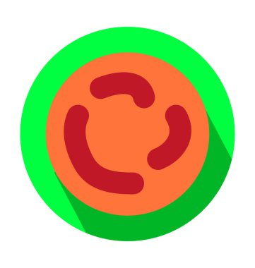 Bakteri düz vektör simgesi 