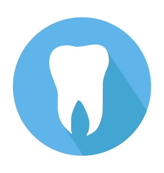 Icono Vector Plano Dental — Vector de stock