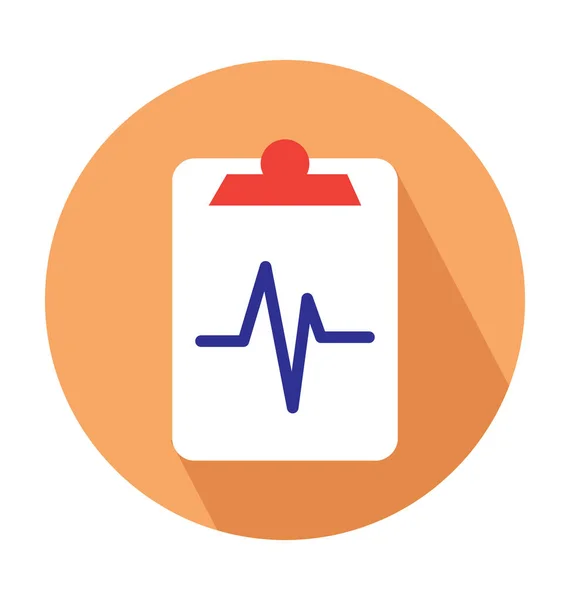 Heartbeat Platte Vector Pictogram — Stockvector