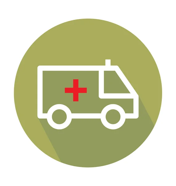 Ambulance Vlakke Vector Pictogram — Stockvector