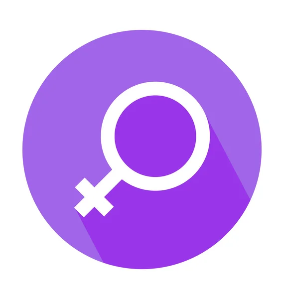 Vrouwelijke Platte Vector Icon — Stockvector