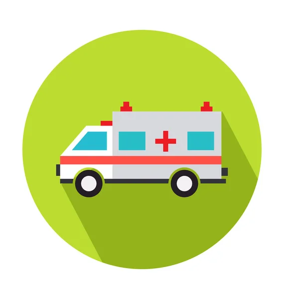 Ambulance Icône Vectorielle Plate — Image vectorielle