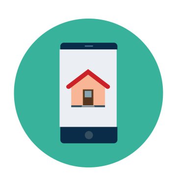 tole ev düz vektör simgesi 