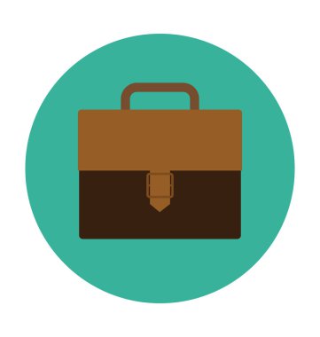 evrak çantası düz vektör simgesi 