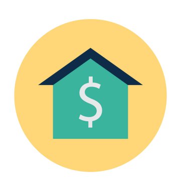 ev düz vektör simgesi 