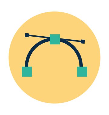 Şekil aracı düz vektör simgesi 