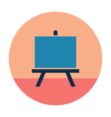 Beyaz tahta düz vektör simgesi 