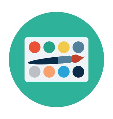 renk paleti düz vektör simgesi 