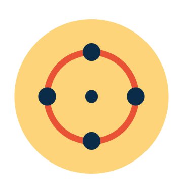 atom düz vektör simge yapısı 