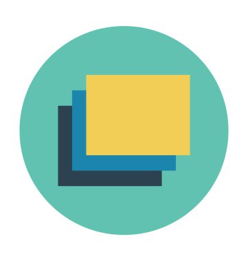 Katmanlar düz vektör simge kopyalama 