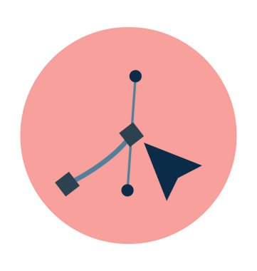 Kalem aracını düz vektör simgesi 