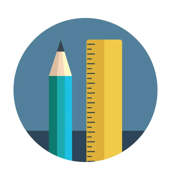 Pencil Flat Vector Icon — Stock Vector