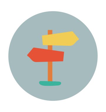 sokak tabelası düz vektör simgesi 