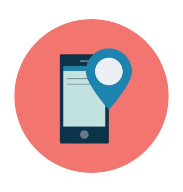 Harita düz vektör simgesi 