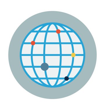 Analytics düz vektör simge göster 