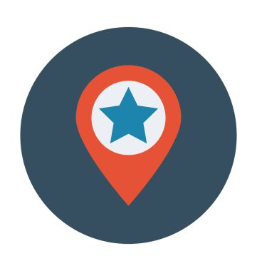 Ünlü düz vektör simgesi 