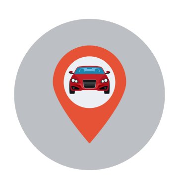 sürücü düz vektör simgesi 