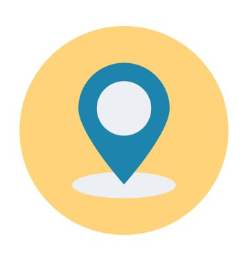 gps düz vektör simgesi 