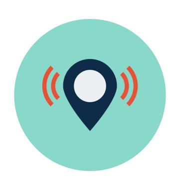 Landmark düz vektör simgesi 