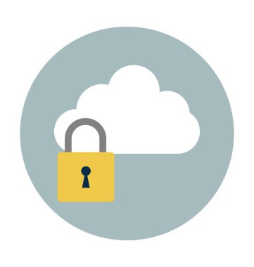 Düz vektör simge bulut 