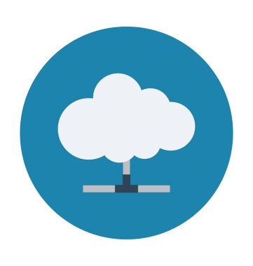 Düz vektör simge bulut 