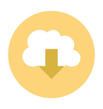 Düz vektör simge bulut 