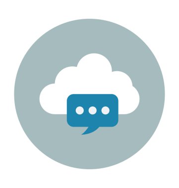 Düz vektör simge bulut 