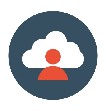 Düz vektör simge bulut 