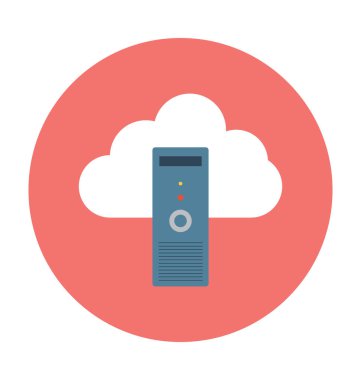 Düz vektör simge bulut 