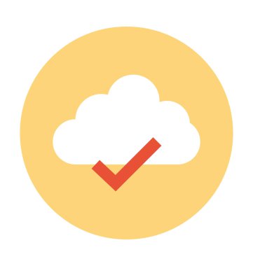 Düz vektör simge bulut 